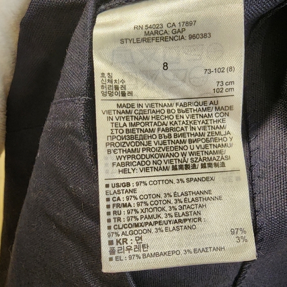 GAP Navy Blue Cotton ALine Mini Skirt Size 8 - Picture 7 of 8